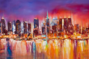 Vibrant New York City Skyline